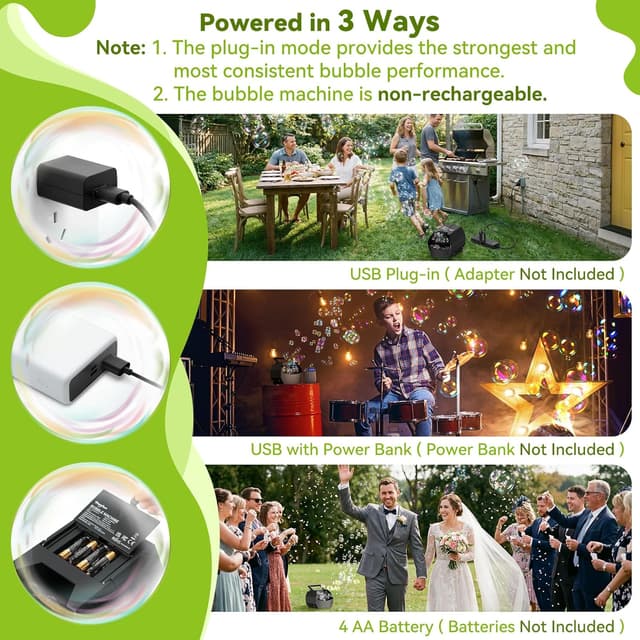 Detalle de Macchina per bolle di sapone automatica Theefun Maker (1500+ bolle/min) con serbatoio da 500 ml