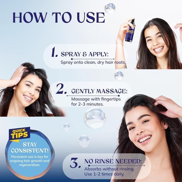 Thumbnail 6 de 5% Minoxidil Hair Growth Hair Loss Treatment Serum (2-Pack) with Rosemary – Extra Strength, for Men & Women