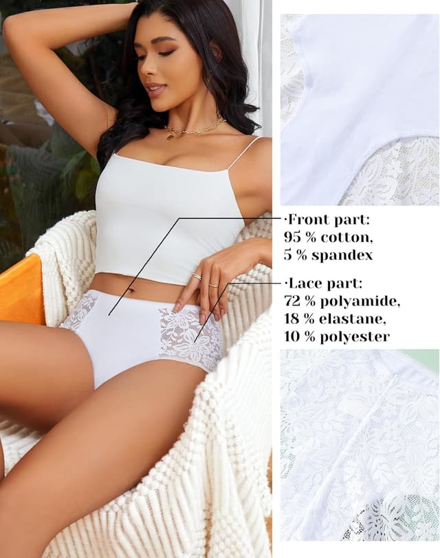 Thumbnail 2 de Sth Big Culotte Taille Haute coton dentelle