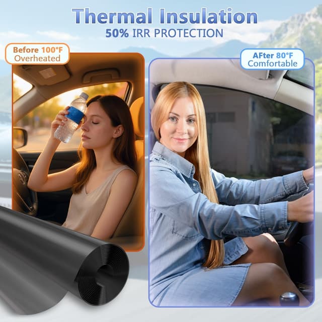 Detalle 2 de 5% VLT Ceramic Car Window Tint Film 20in x 20ft