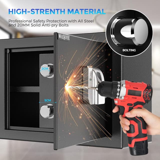 Detalle 2 de WASJOYE cassaforte biometrica 43L