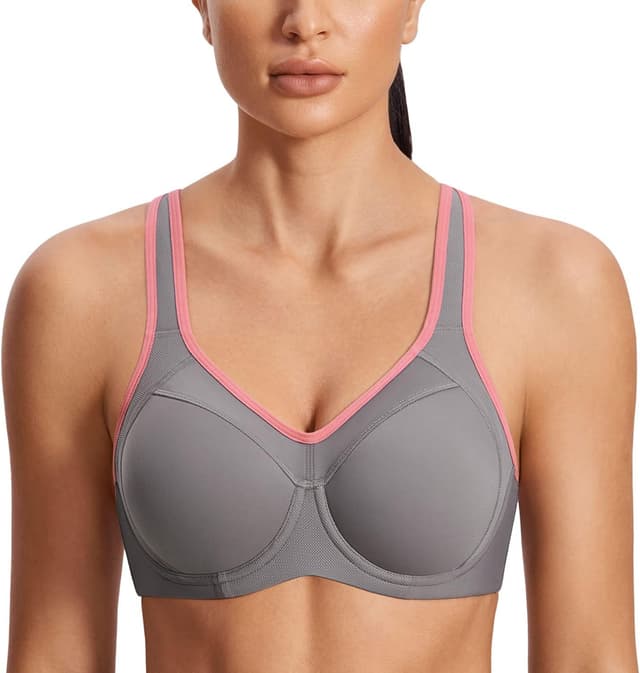 Thumbnail 6 de SYROKAN Women’s High Impact Sports Bra with Underwire, Racerback and Padded Cups