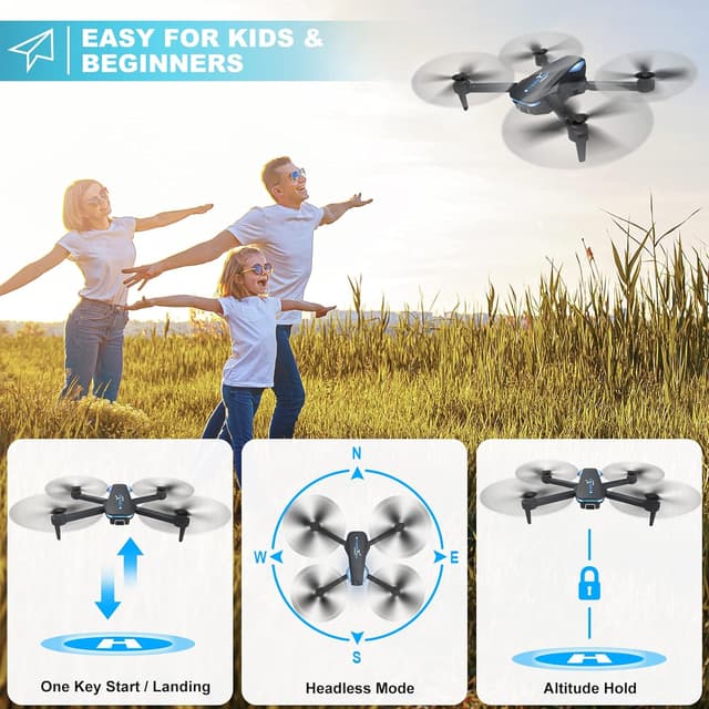 Detalle de Foldable 1080P Camera Drone with 2 Batteries
