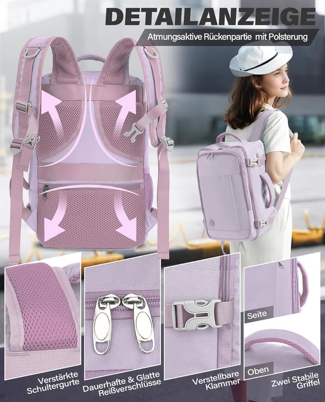 Thumbnail 4 de VANKEV Handgepäck Rucksack 20 L