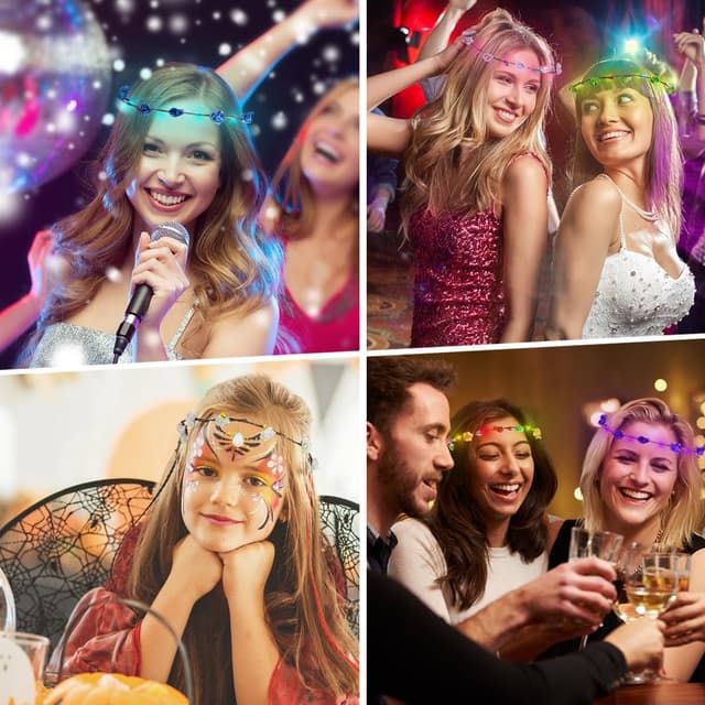 Thumbnail 6 de URAQT LED Blumenkranz Stirnband đ