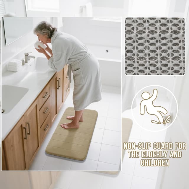Detalle 2 de Yimobra memory foam bath mat 92 x 61 cm