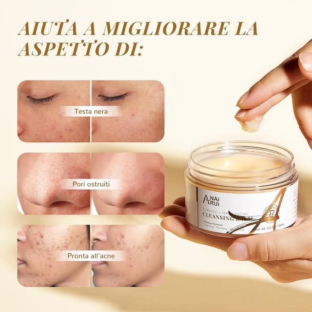 Thumbnail 5 de ANAiRui balsamo detergente con papaya e curcuma per viso: struccante, peeling delicato e pelle più liscia