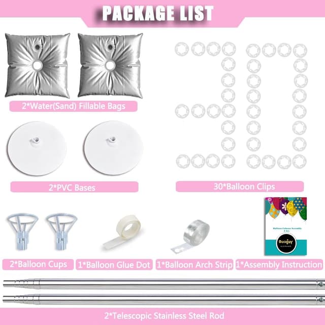 Thumbnail 3 de DECOJOY Balloon Column Stand Set of 2