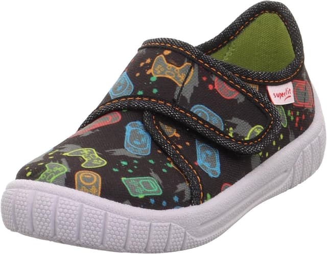 Detalle 2 de Superfit Jungen BillHausschuhe aus Baumwolle mit Klettverschluss