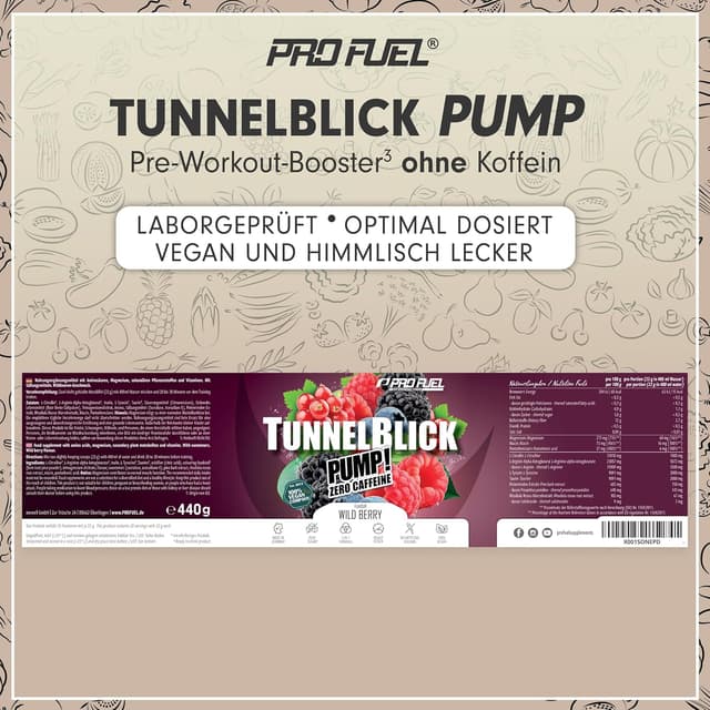 Thumbnail 5 de Tunnelblick Pump Booster³ ohne Koffein WILD BERRY 440g