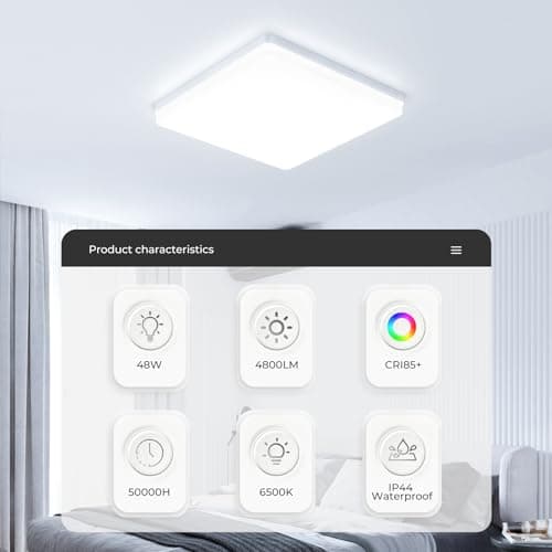 Detalle 2 de Kuwork plafón LED 48 W 4800 lm 6500K