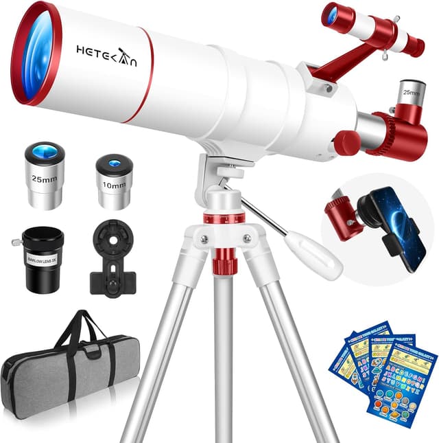 Detalle de HETEKAN Teleskop 90mm Öffnung 550mm Brennweite