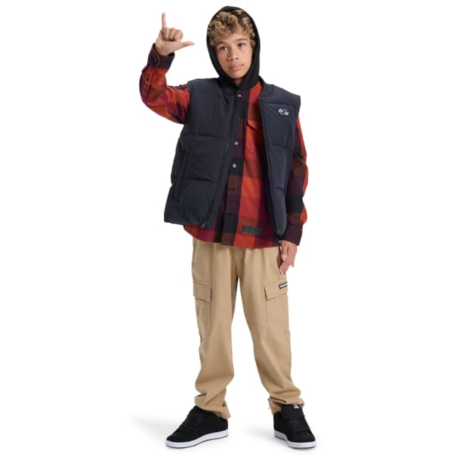 Detalle de DC Shoes Rover Puffer Chaleco con cremallera infantil