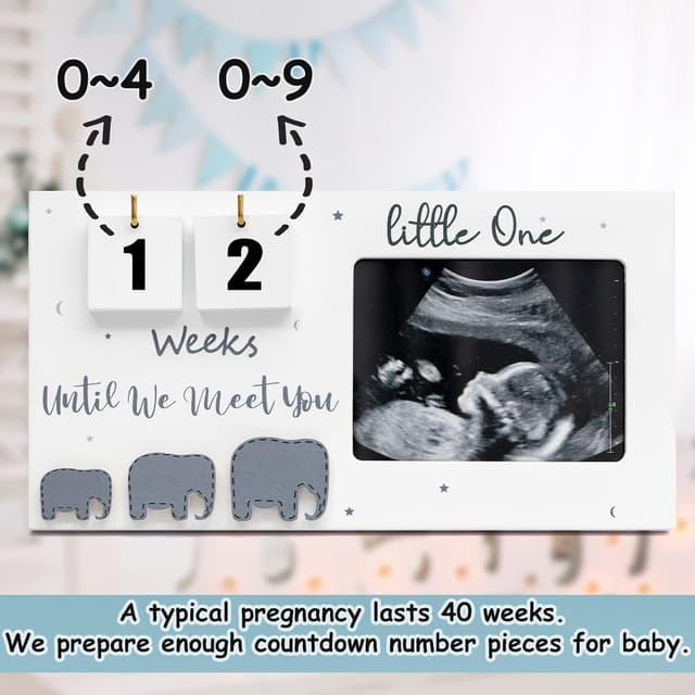 Thumbnail 4 de Johiux Baby First Scan Photo Frame Countdown Weeks