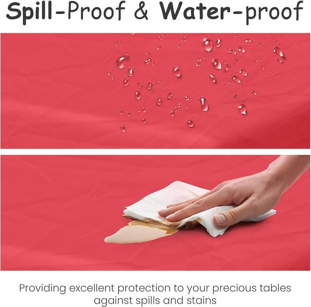 Thumbnail 3 de Red Disposable Rectangular Tablecloth 108×54 in 🧻