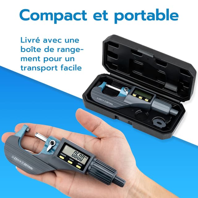 Thumbnail 5 de Mcbazel Micromètre Électronique 0-25 mm 📏