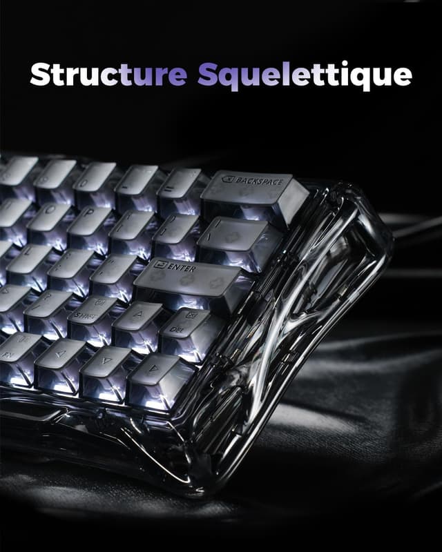 Detalle de GravaStar Mercury V60 HE Clavier Gaming Noir (V60 HE) à interrupteurs magnétiques