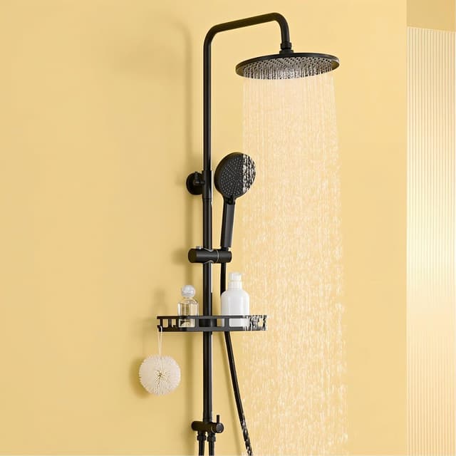 Detalle de Auralum Regendusche Set 250 mm Edelstahl