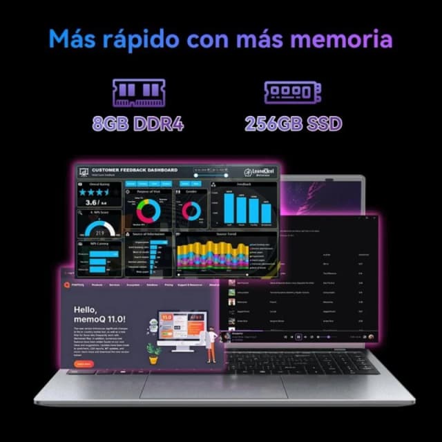 Thumbnail 1 de Vanwin NCS2154R Laptop AMD 3020E 8GB 256GB SSD 15.6" Windows 11 ⚙