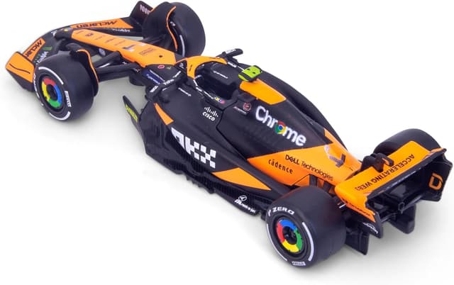 Detalle de Bburago F1 Formula 1 McLaren MCL38 (2024) Norris 1:43 die-cast model car replica
