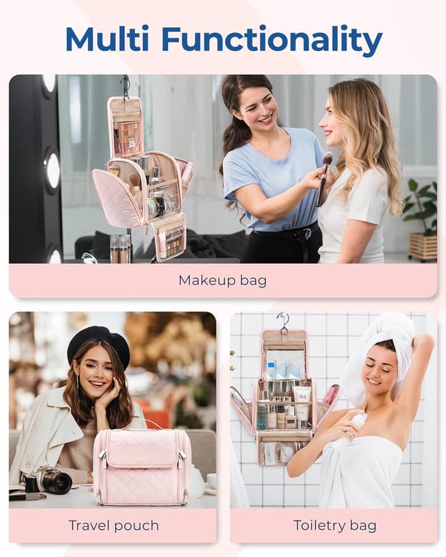 Thumbnail 3 de BAGSMART Make-Up Organizer Groß Rosa