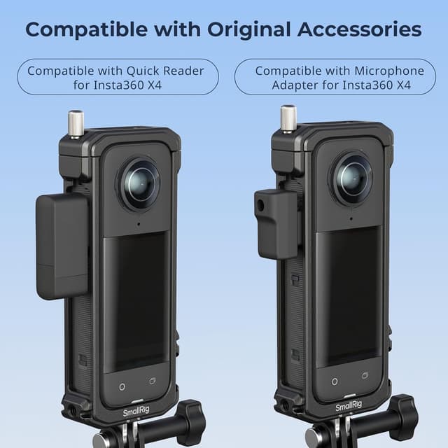 Thumbnail 6 de SMALLRIG Cage per Insta360 X4 con copriobiettivo in silicone, slitta fredda e foro 1/4”-20-4278