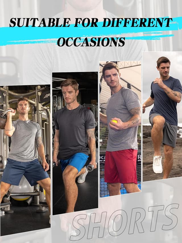 Thumbnail 5 de ZENGVEE Men's Sport Shorts 1/3 Pack