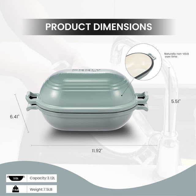 Thumbnail 1 de FRRLY Enameled Cast Iron Dutch Oven 2.8 QT 🍲