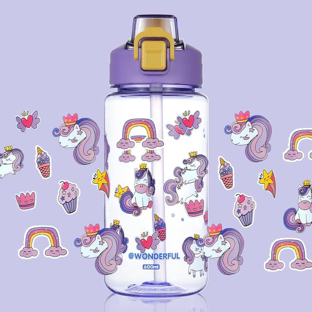 Thumbnail 7 de flintronic Botella Agua Unicornio Morado 600ml 🌈