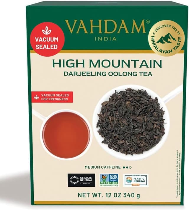 Detalle de VAHDAM Oolong di Alta Montagna sfuso (Darjeeling) 340 g | foglie intere