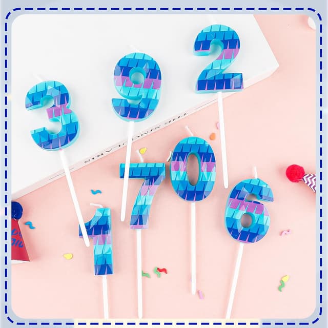 Detalle 2 de Hongplus 3D Video Game number 6 birthday candle piñata-style cake topper