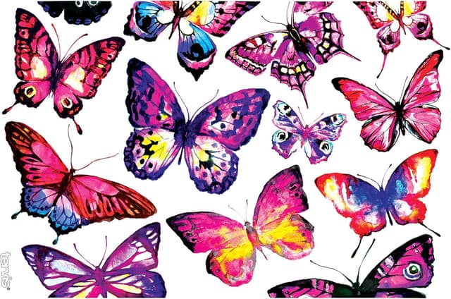 Detalle 2 de Tervis Butterfly Passion Double-Wall Insulated Tumbler Travel Cup (Made in USA), 16oz Classic