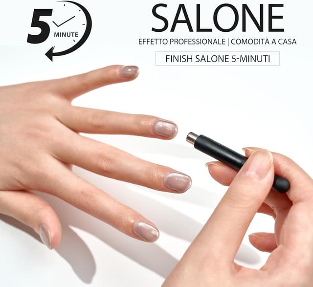 Detalle de HALMAI Smalto semipermanente Cat Eye OneCoat 5 in 1 con magnete (Argento) per unghie