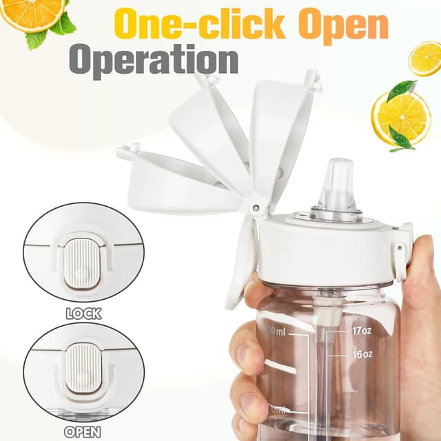 Detalle de GOPPUS 500ml Tritan Clear Water Bottle