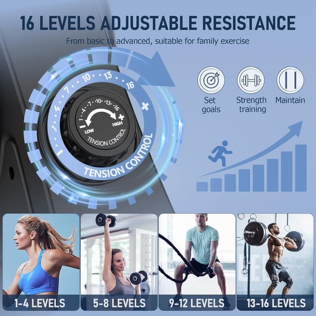 Thumbnail 2 de MOSUNY Ultra-Quiet Magnetic Rowing Machine 350LBS Foldable 🚣♀