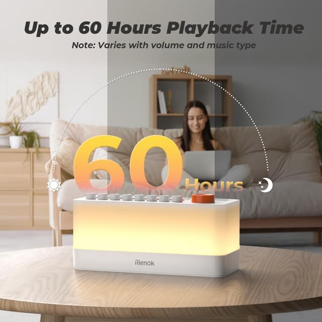 Thumbnail 6 de RIENOK S10 bedside lamp with Bluetooth speaker