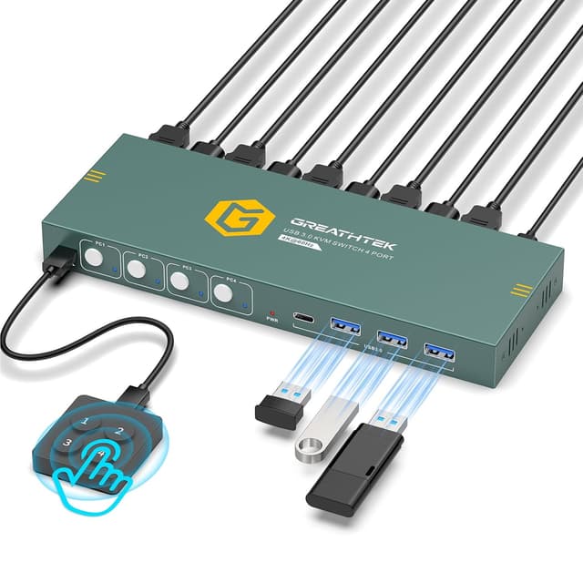 Imagen de USB3.0 KVM Switch 4-Port 4K@60Hz 🎛 en OfertitasTOP