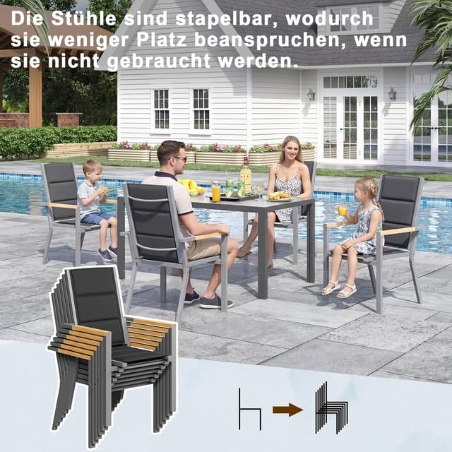 Thumbnail 5 de JUMMICO Set arredo da giardino 4 persone