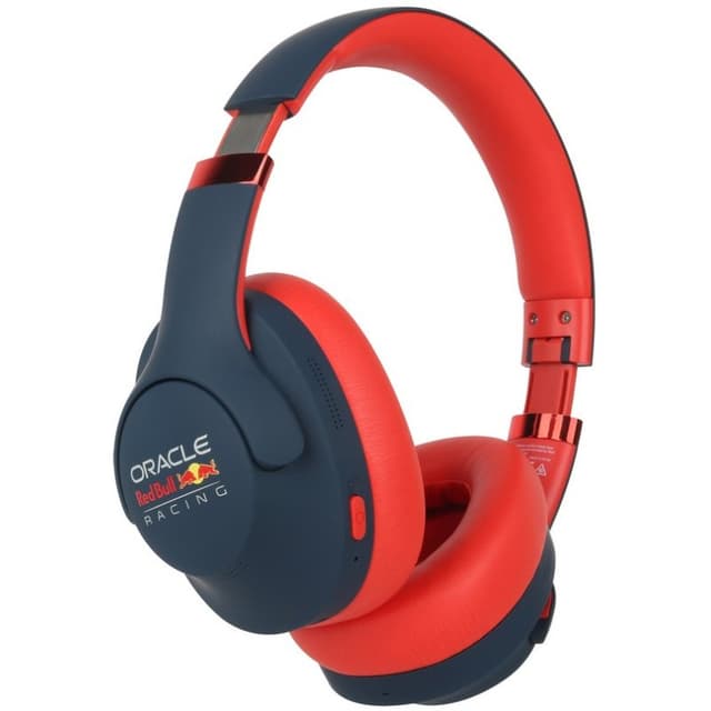 Detalle de Auriculares Red Bull Aura inalámbricos Bluetooth over-ear con micrófono azul/rojo