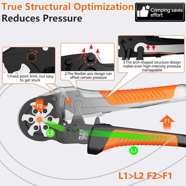 Thumbnail 2 de Preciva 0.08-16mm² Ferrule Crimping Tool Kit
