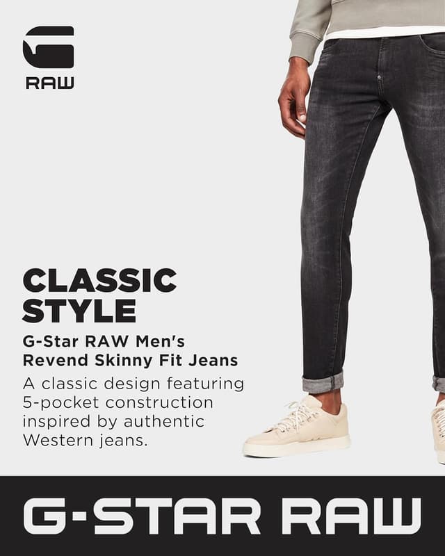 Detalle de G-STAR Men’s Revend Skinny jeans