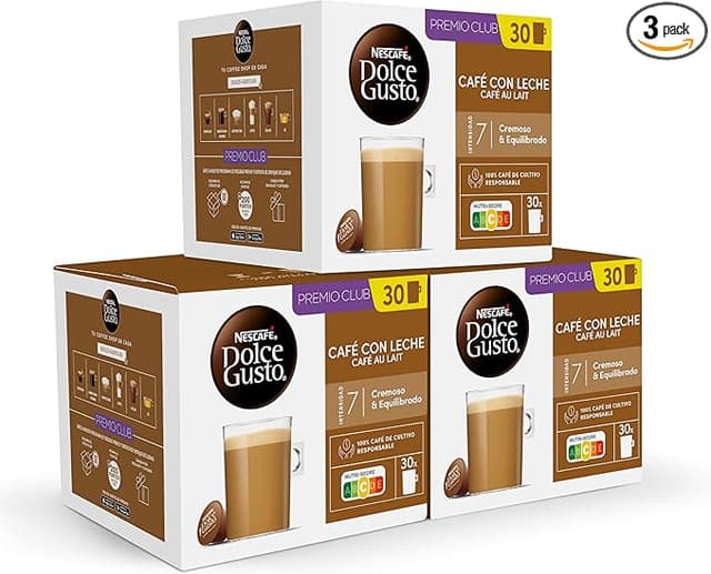 Imagen de NESCAFÉ Dolce Gusto Café con Leche ☕ 90 Cápsulas Originales en OfertitasTOP