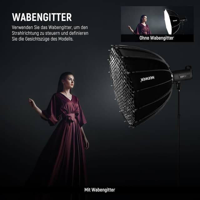 Detalle 1 de NEEWER NS38P Parabol-Softbox mit Bowens Mount