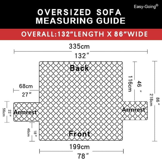 Thumbnail 5 de Easy-Going Reversible Oversized Couch Cover 3-seat ๐
