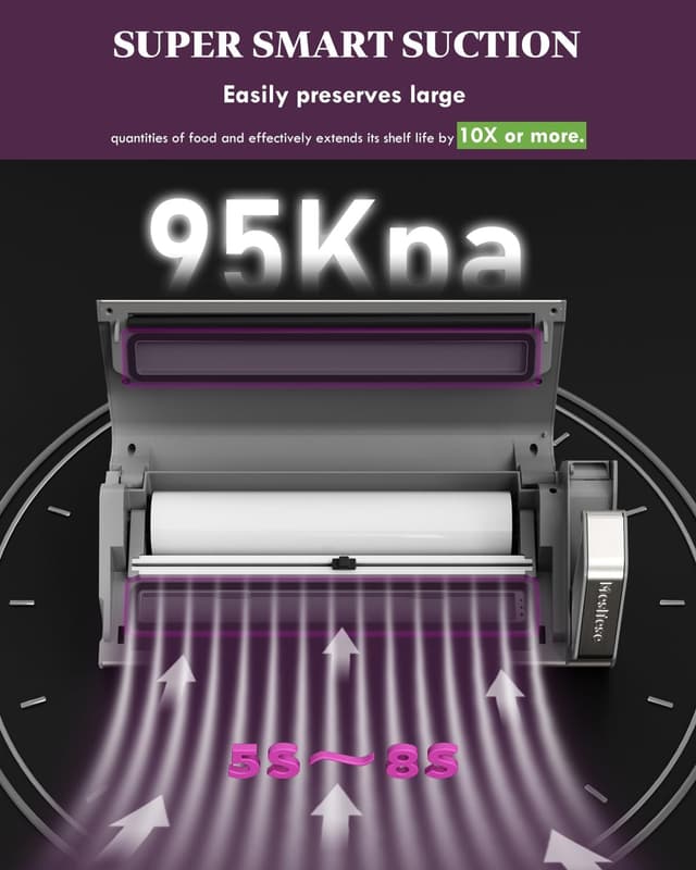 Thumbnail 3 de Mesliese Macchina per sottovuoto 95kPa 140W