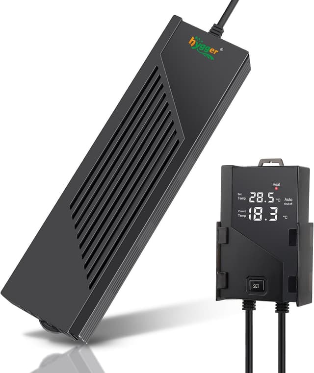 Detalle de hygger Aquarium Heizstab 500 W – digital einstellbarer Submersions-Heizer mit LED-Display für 250–343 l Freshwater