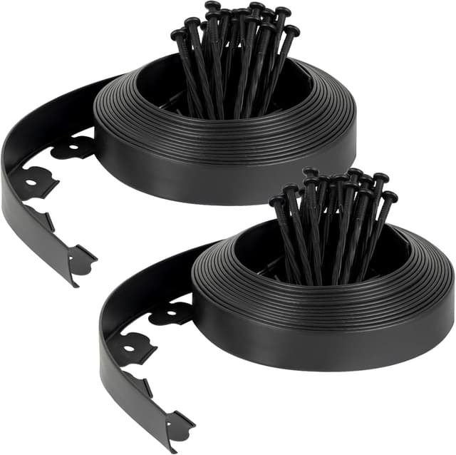 Detalle de Velway Borde de jardín flexible 20 m 5 cm Negro