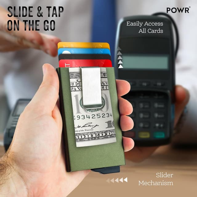 Detalle 2 de POWR aircraftgrade RFID wallet, holds 5 cards
