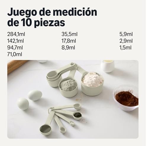 Thumbnail 1 de Amazon Basics Tazas y Cucharas Medidoras 10 piezas 🍽