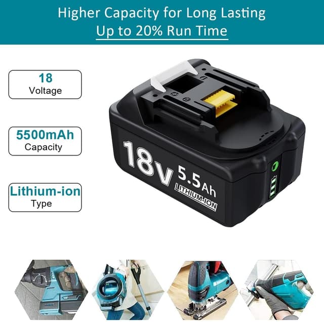 Thumbnail 1 de Ersatzakku 18V 5,5 Ah für Makita